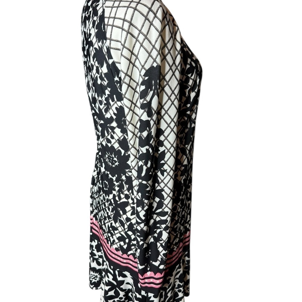 Eliza J Black and White Mini Dress floral size 8 - Picture 11 of 16